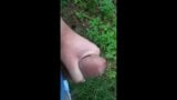 Jerking my uncut cock in public snapshot 4