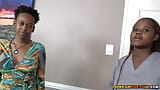 Bác sĩ trị liệu mát xa da đen tự quay tại nhà và thực tập sinh bwc chơi ba người - AfricanFucktour snapshot 3