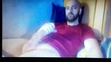 Straight bearded  Latino edging his huge hung thick cock snapshot 9