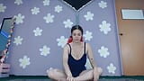 Entrenamiento de yoga Clase para principiantes Transmisión en vivo Latina Flashing Nip Slip snapshot 1