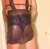 Sissy Crossdresser Wet Lingerie in shower masturbation snapshot 1