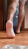 Hairy legs and soft soles feet man snapshot 7