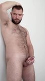 Sexy, hairy stud jerking-off snapshot 3