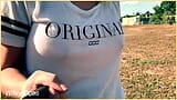 Wifey goes braless walking around the golf course snapshot 5