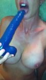 Blue dildo great tits snapshot 3