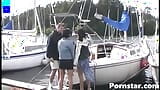 Offener dreier-sex auf dem Boot mit Angelina Crow und Charlotte snapshot 1