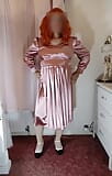 Redhead crossdresser Nottstvslut in vintage satin. snapshot 8