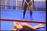 catfight Topless interracial pro style wrestling with snapshot 8