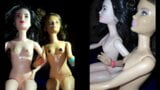 Сперма на двух миниатюрных куклах Барби snapshot 2