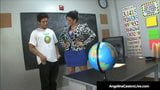 Cuban Teacher Ms. Angelina Castro Gives BJ & Footjob Exam! snapshot 3