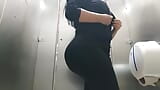 CAMERA IN PUBLIC BATHROOM CATCHES A BEAUTIFUL VOLUPTUOUS WOMAN snapshot 9