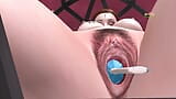 Animated 3s porn video of a beautiful sex video of a girl having masturbating with ice stick snapshot 5