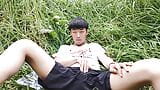 China chico la masturbación lindo adolescente asiático chicos amateur twink al aire libre snapshot 1