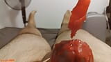 Hot wax on cock and balls snapshot 11