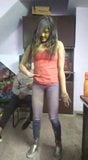 Desi girl dancing on holi snapshot 1