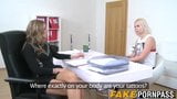 Sexy blonde model fingered at office snapshot 3