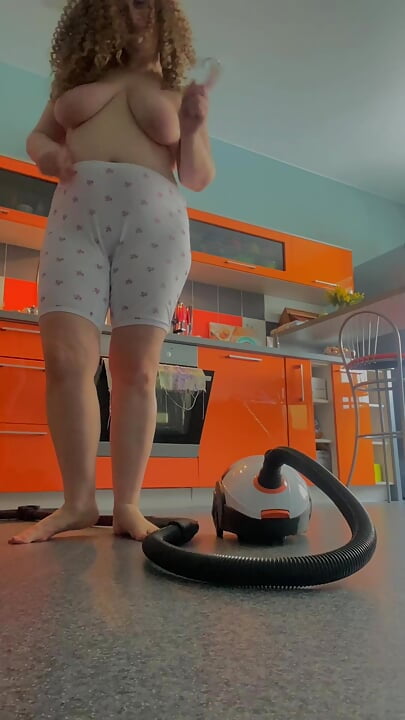 Vacuuming titties