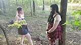 Goth trans girl gets her ass fucked by stranger in the woods snapshot 1