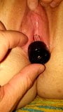 Streching my peehole with 10 cm long and 25mm wide vibrator snapshot 2