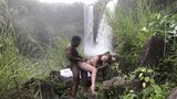 Beautiful white chick gets blacked by waterfall snapshot 16