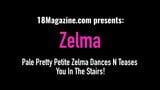 Pale Pretty Petite Zelma Dances N Teases You In The Stairs! snapshot 1