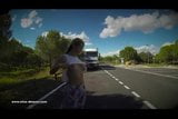 Flashing naked on a rest area for the truckers snapshot 10