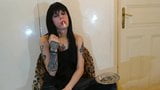 Sexy goth domina smoking pt2 HD snapshot 5