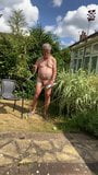 Catheter pissing in garden snapshot 1