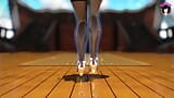 Huge Ass Cat Girl Dancing In Sexy Black Stockings (3D HENTAI) snapshot 1