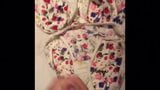 Floral bra and panties cum snapshot 5