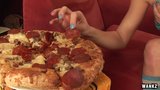 WANKZ- Blonde Bitch Loves Her Jizz Lovers Pizza snapshot 2