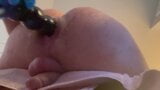 Amateur bisexual gets ANAL GAPE training, 2 dildos, hush toys... daddy proud? snapshot 5