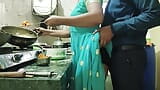 Desi bhabhi  kitchen me khana bana Rahi thi tabhi uska devar akar chut chodane laga snapshot 5