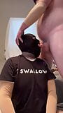 Faggot gagging on alpha's cock and throatpie snapshot 3