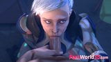 3D Girls from VideoGames Gets Big Cock in their Little Mouth snapshot 12