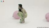 Modelo adolescente flexible posando en estudio - backstage porno 3d snapshot 6