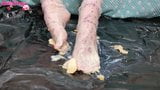 Girl Dripping Wax On Her Feet and Trample Banana - Foot Feti snapshot 12