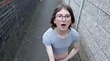 Risky Public Alleyway Gets My Trans Cock Hard and Ready for Sucking snapshot 5