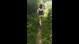 Naughty nude nature walk ass jiggle and flash snapshot 2