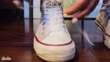 Converse fetysz buty zagraj w buty zwisają latina rozmiar 8 podeszwy pięty wyskakujące buty fetysz bez skarpetek grube podeszwy białe palce u nóg hd snapshot 16