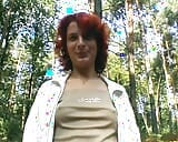 A redhead German woman loves masturbating in the forest snapshot 5