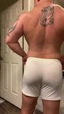 white thongs underneath white shorts snapshot 2