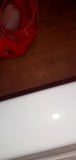 CUM IN MY COLLEAGUE'S RED ZARA SANDALS snapshot 6