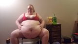 SSBBW playing with huge belly snapshot 7