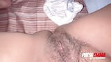 Pregnant Hot Indian Aunty Homemade Solo Sex, Playing with her Big Tits and Hairy Pussy snapshot 12