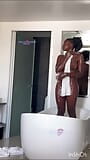 Darkskin Teen Caught Bathing. Chokes on Step Fathers Cock snapshot 2