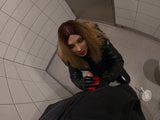 Svenja sucks stranger cock on motorway restroom snapshot 9