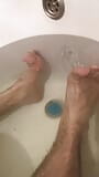 Muscular man jerks off and cums in the bathroom! Cum under water! Pissing on myself! snapshot 5