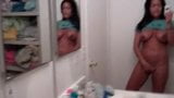 Tight bodied Asian masturbates in the mirror standing snapshot 2