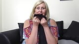 Horny Stepmom Gets her smelly panties and pantyhose ready for selling snapshot 13